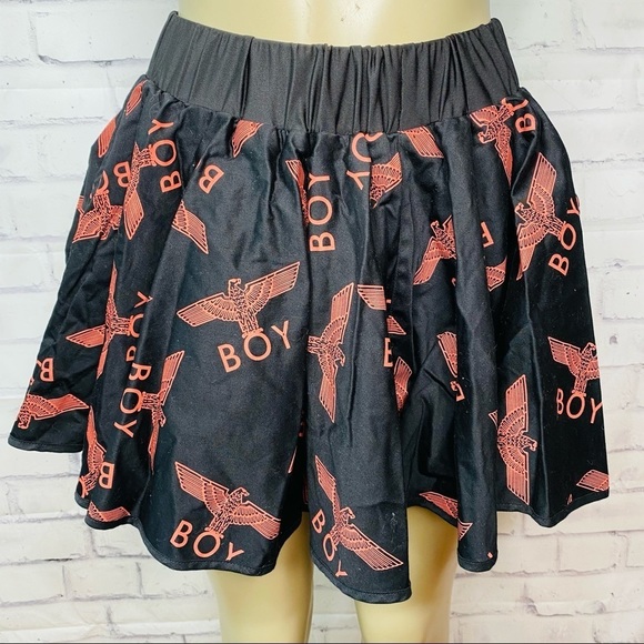 Boy London Dresses & Skirts - Boy London Skater  Skirt Logo Black Size Large